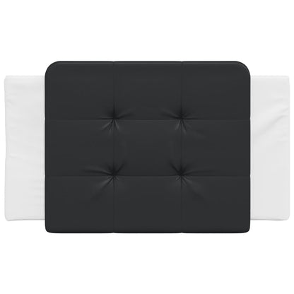 Cuscino Testiera Nero e Bianco 80 cm in Similpelle