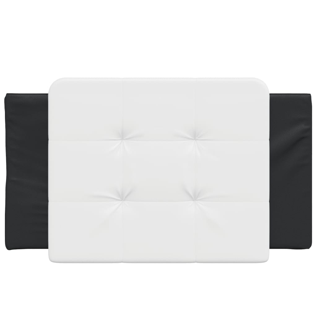 Cuscino Testiera Nero e Bianco 90 cm in Similpelle
