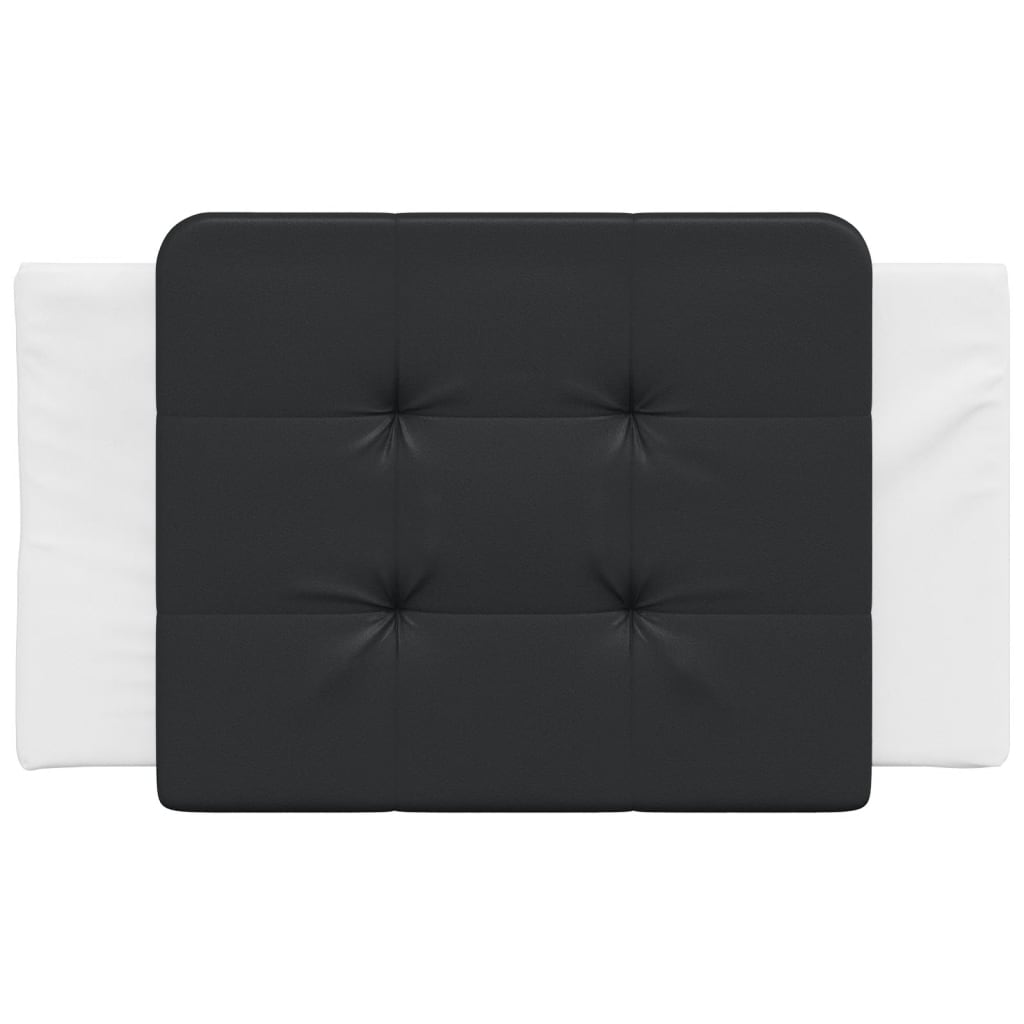 Cuscino Testiera Nero e Bianco 90 cm in Similpelle