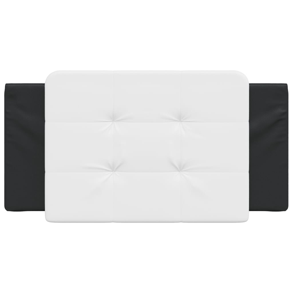 Cuscino Testiera Nero e Bianco 100 cm in Similpelle