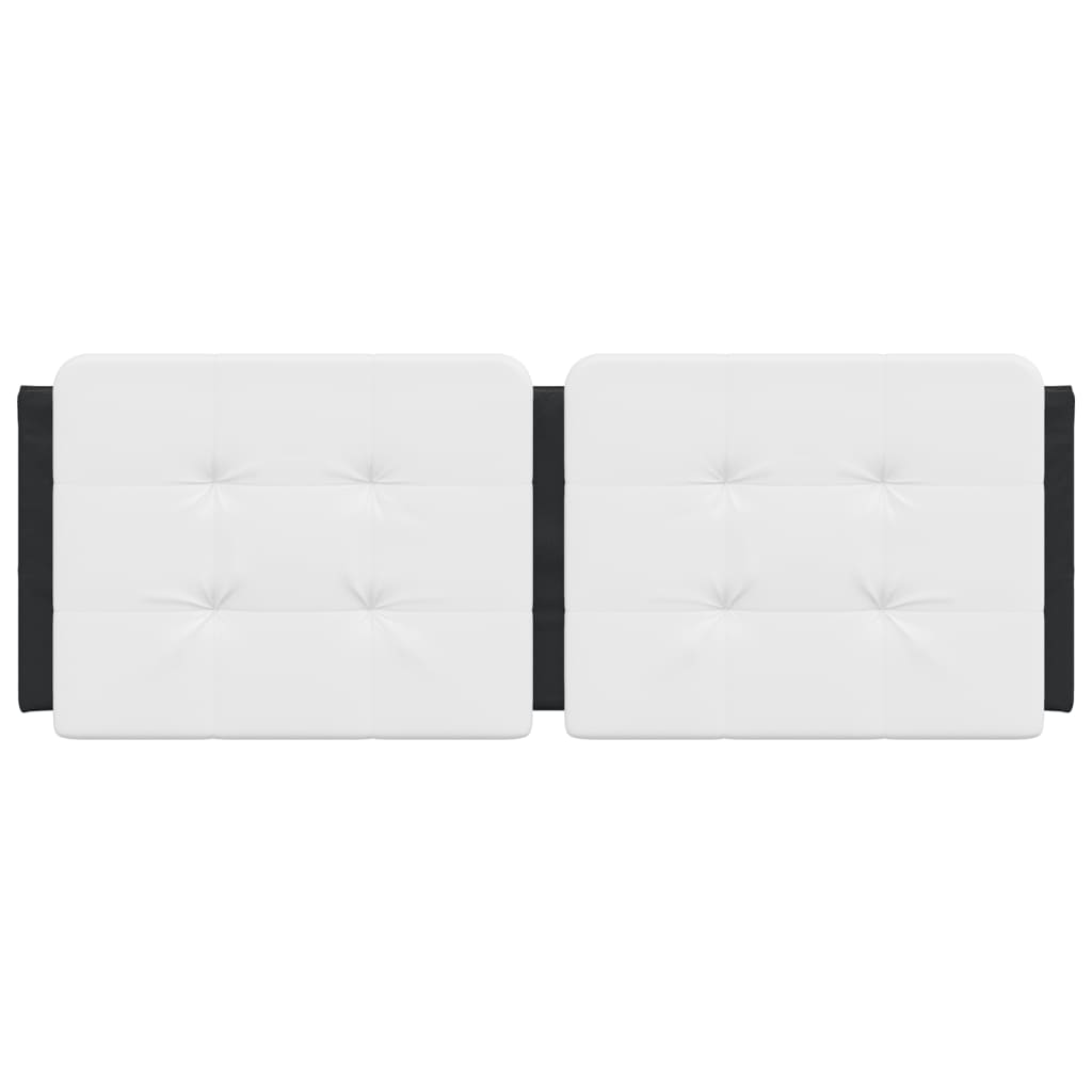 Cuscino Testiera Nero e Bianco 120 cm in Similpelle