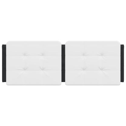 Cuscino Testiera Nero e Bianco 120 cm in Similpelle