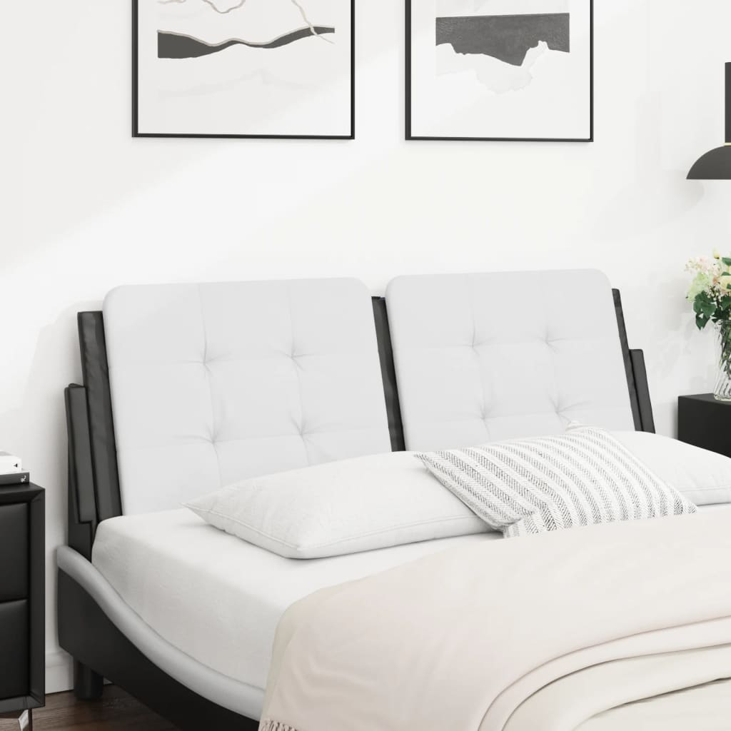 Cuscino Testiera Zadar Nero e Bianco 120 cm in Similpelle