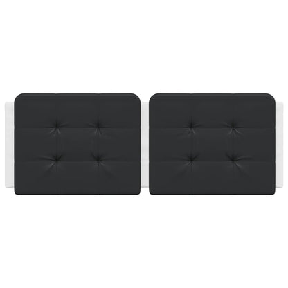 Cuscino Testiera Nero e Bianco 120 cm in Similpelle
