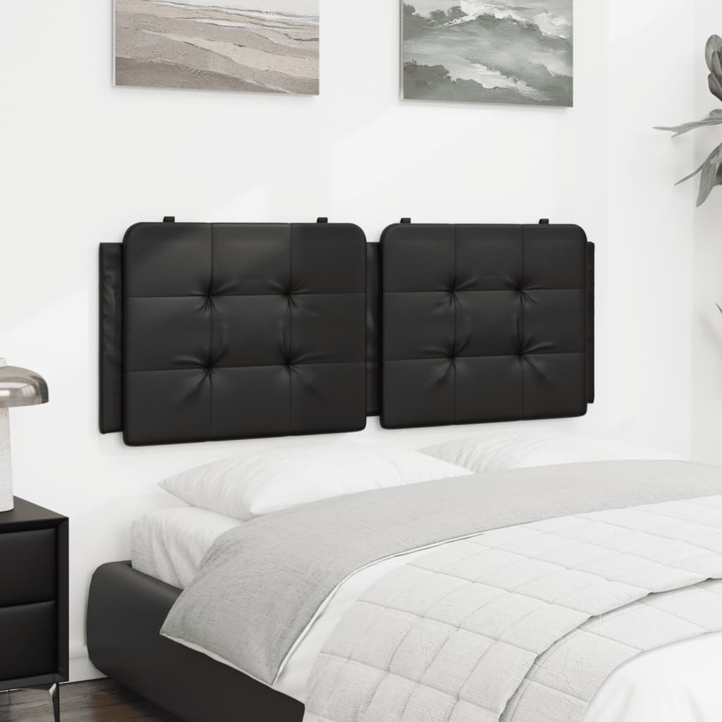Cuscino Testiera Zadar Nero 137 cm in Similpelle