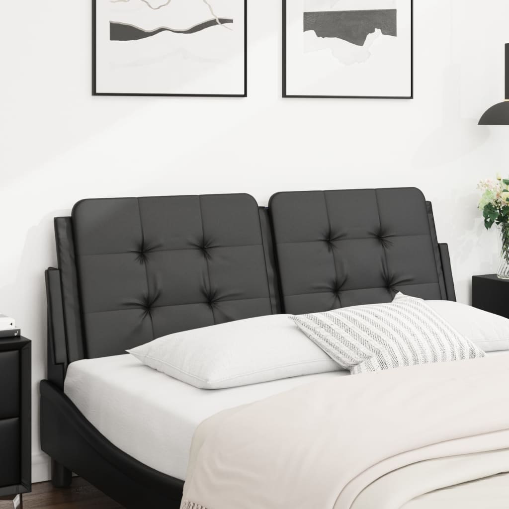 Cuscino Testiera Zadar Nero 137 cm in Similpelle