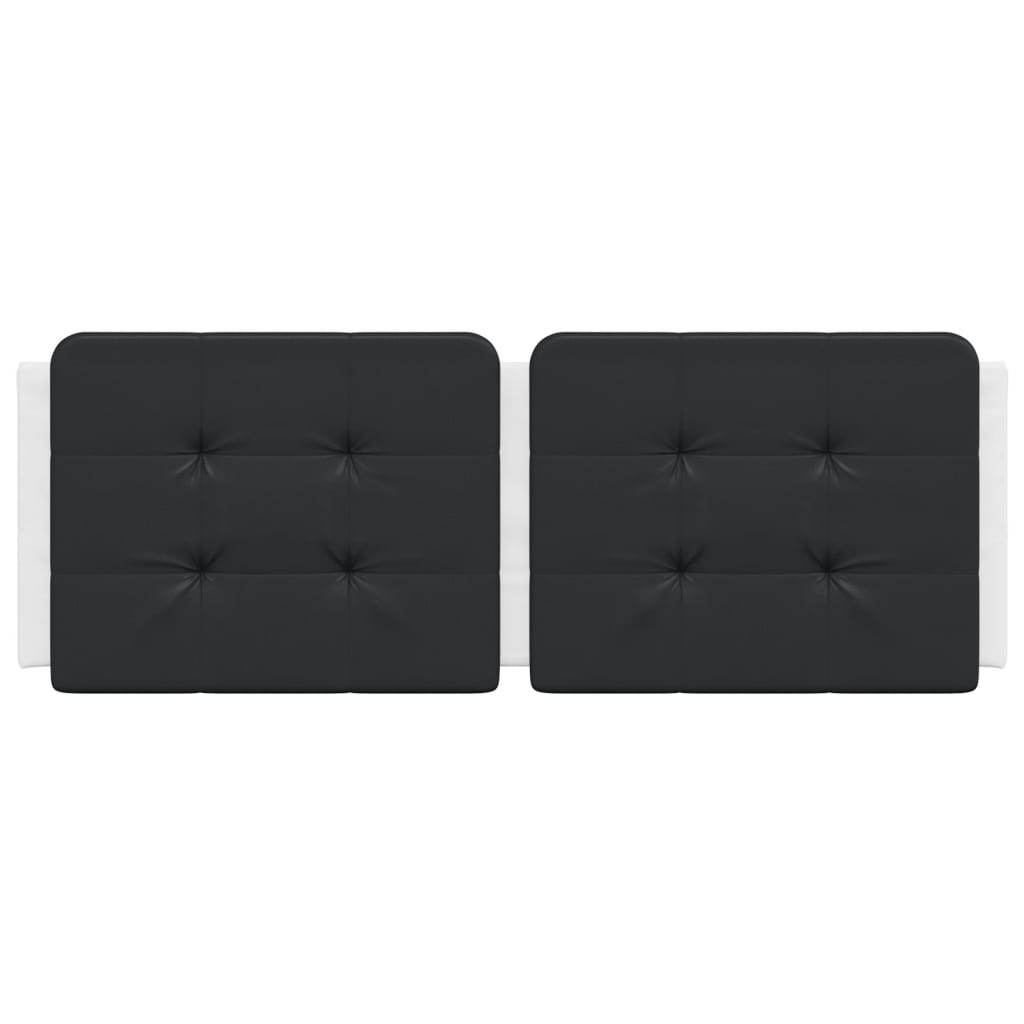 Cuscino Testiera Nero e Bianco 140 cm in Similpelle
