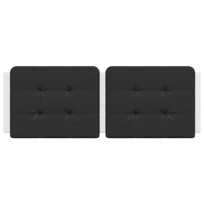 Cuscino Testiera Nero e Bianco 140 cm in Similpelle