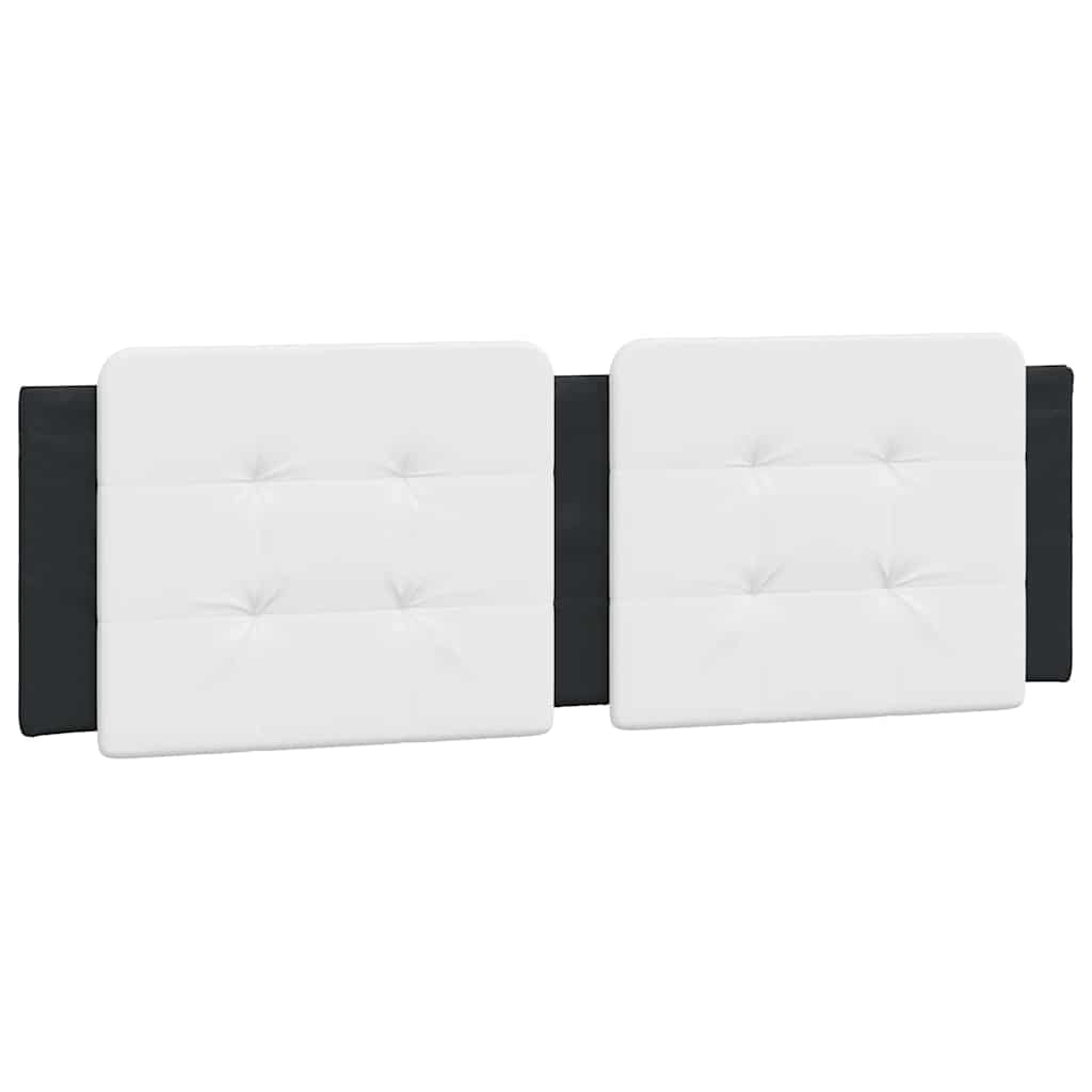 Cuscino Testiera Bianco e Nero 160 cm in Similpelle