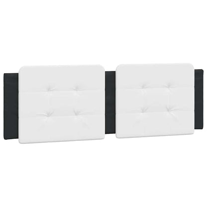 Cuscino Testiera Bianco e Nero 160 cm in Similpelle
