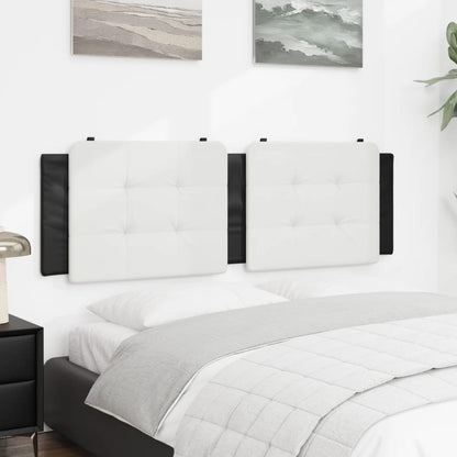 Cuscino Testiera Bianco e Nero 160 cm in Similpelle