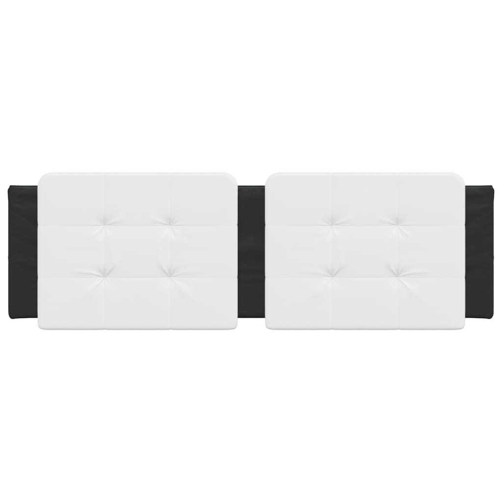 Cuscino Testiera Bianco e Nero 160 cm in Similpelle
