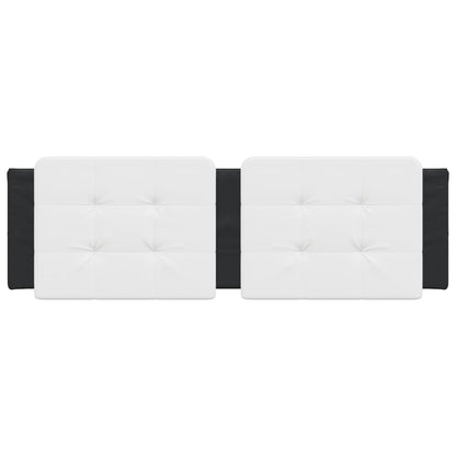 Cuscino Testiera Bianco e Nero 160 cm in Similpelle