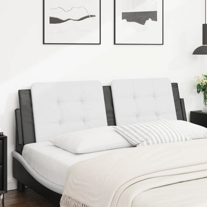 Cuscino Testiera Bianco e Nero 160 cm in Similpelle