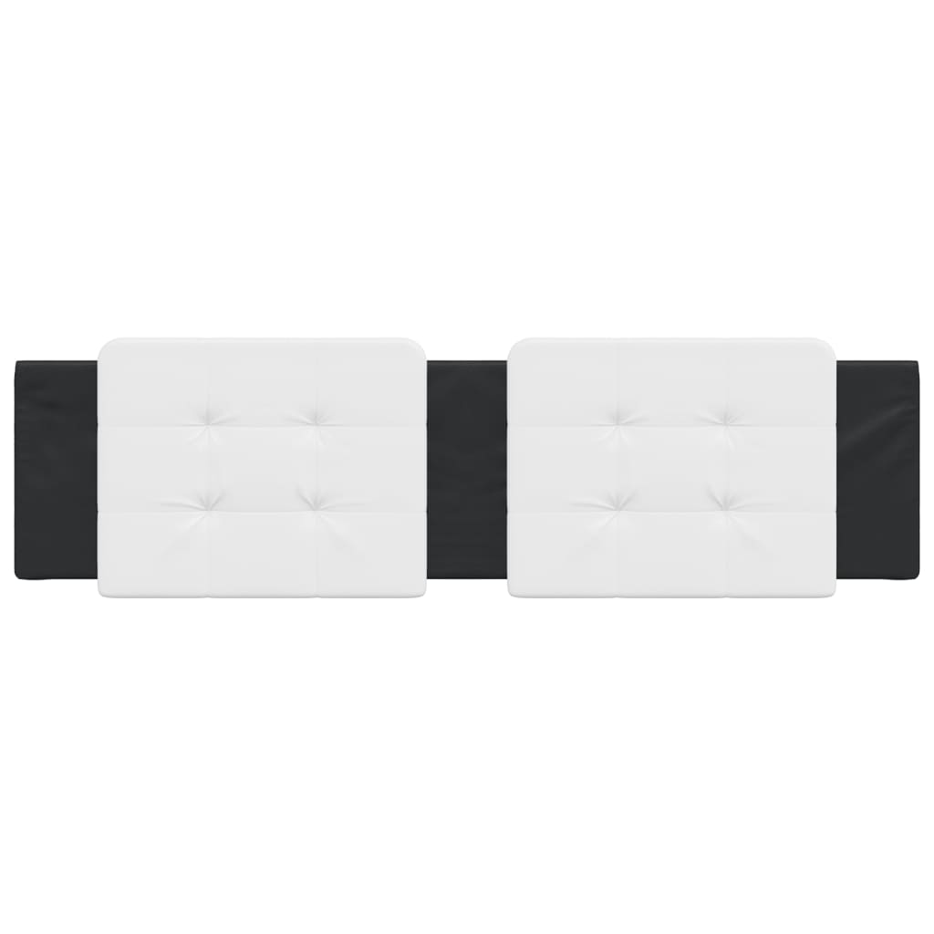 Cuscino Testiera Bianco e Nero 180 cm in Similpelle