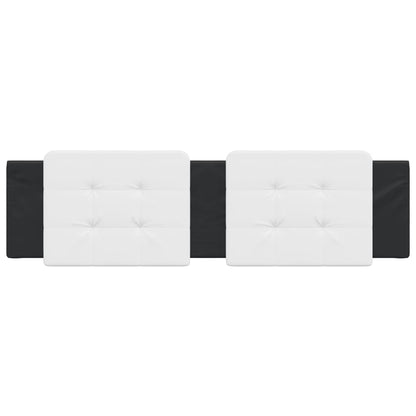 Cuscino Testiera Bianco e Nero 180 cm in Similpelle