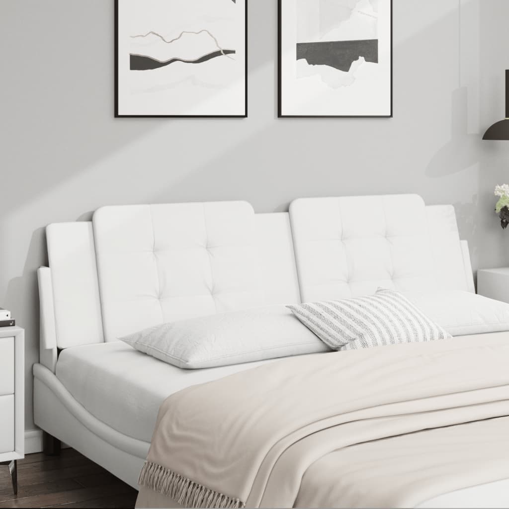 Cuscino Testiera Zadar Bianco 183 cm in Similpelle
