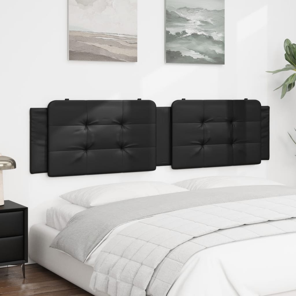Cuscino Testiera Nero 200 cm in Similpelle