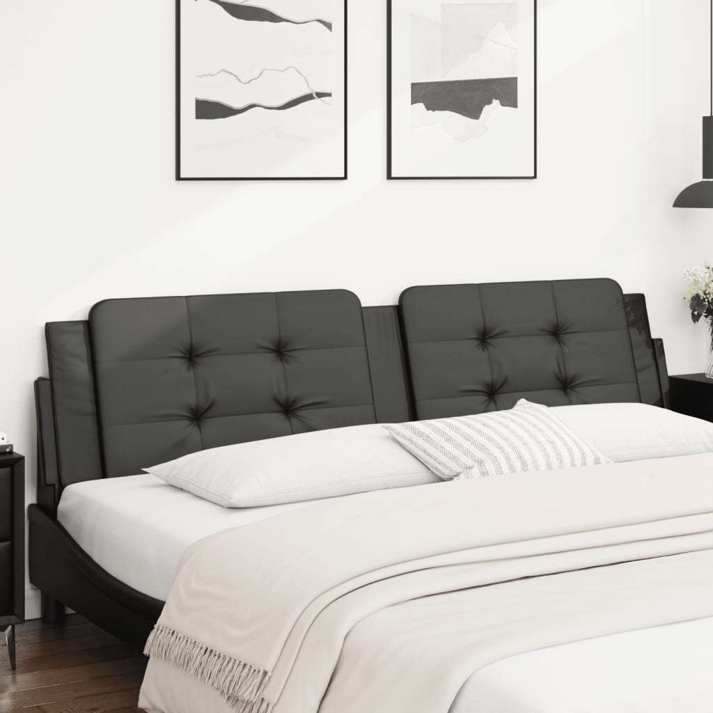 Cuscino Testiera Nero 200 cm in Similpelle