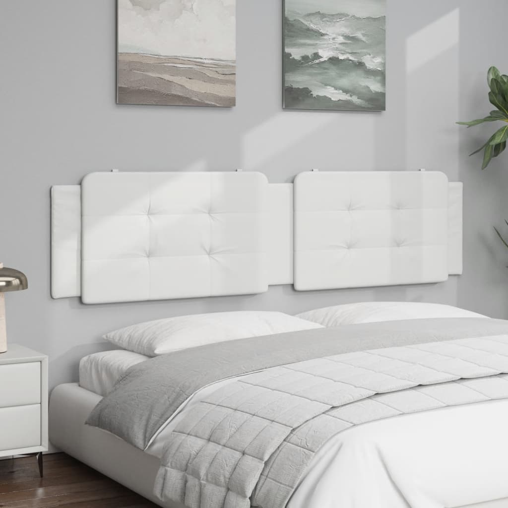 Cuscino Testiera Bianco 200 cm in Similpelle