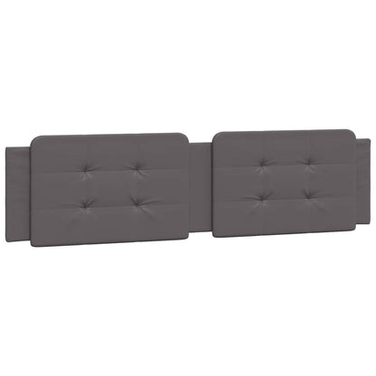 Cuscino Testiera Grigio 200 cm in Similpelle
