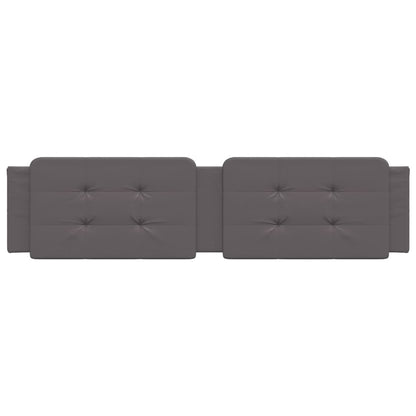 Cuscino Testiera Grigio 200 cm in Similpelle