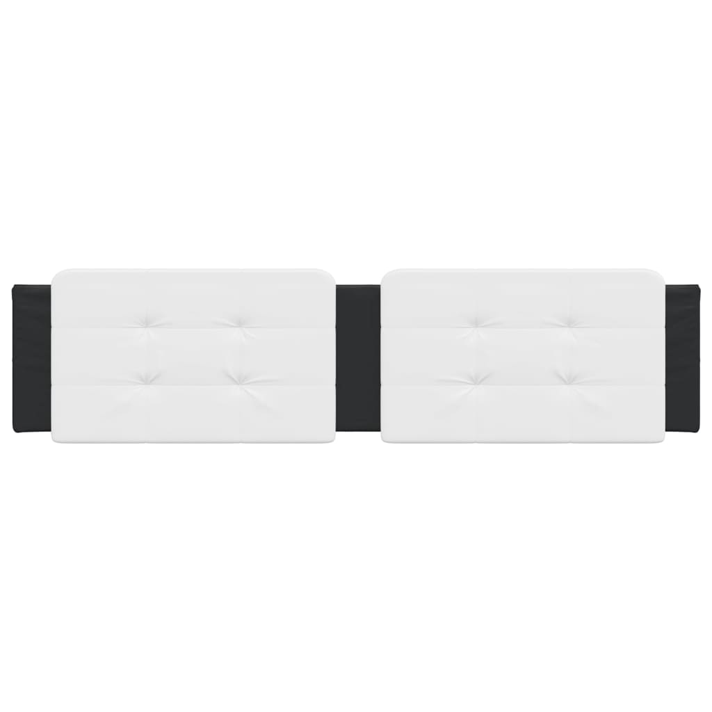 Cuscino Testiera Nero e Bianco 200 cm in Similpelle