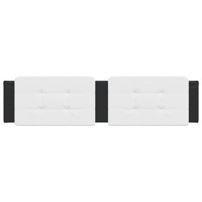 Cuscino Testiera Nero e Bianco 200 cm in Similpelle