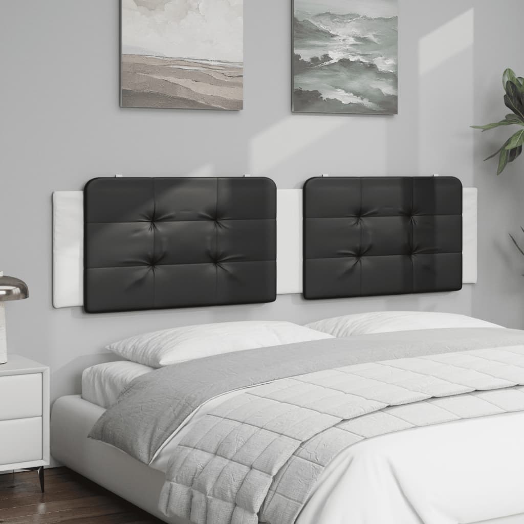 Cuscino Testiera Nero e Bianco 200 cm in Similpelle