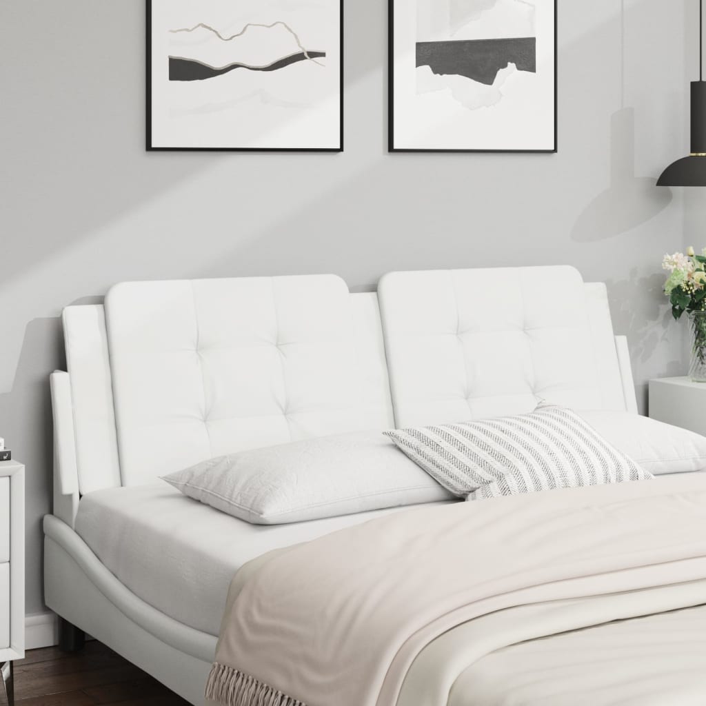Cuscino Testiera Zadar Bianco 152 cm in Similpelle