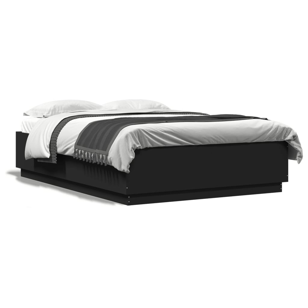 Giroletto con LED senza Materasso Nero 150x200 cm