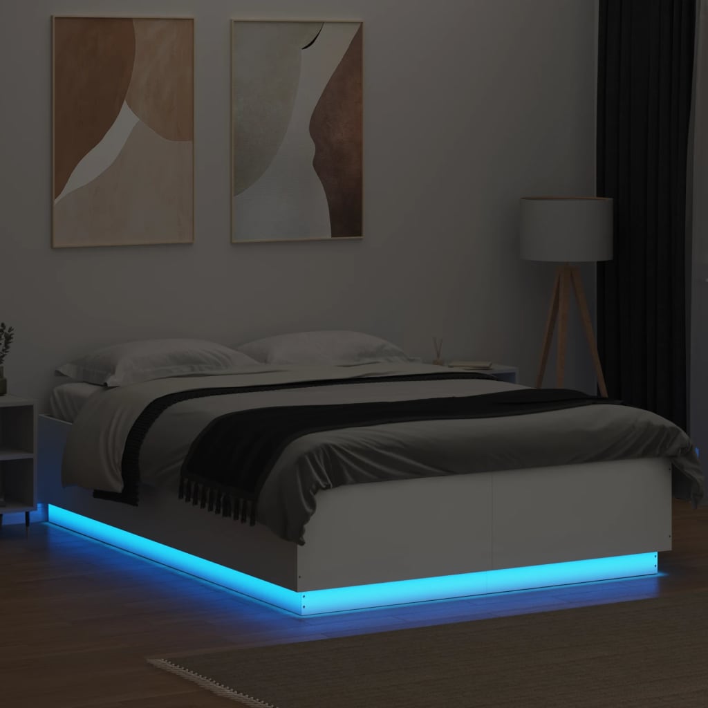 Giroletto con LED senza Materasso Bianco 120x200 cm
