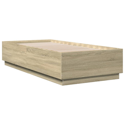 Giroletto con Luci LED Rovere Sonoma 90x200cm Legno Multistrato