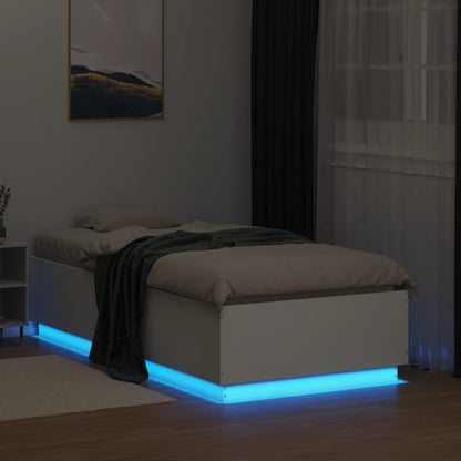 Giroletto con Luci LED Bianco 75x190 cm in Legno Multistrato