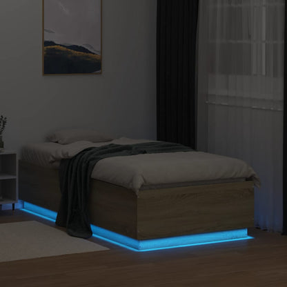 Giroletto Luci LED Rovere Sonoma 75x190 cm in Legno Multistrato
