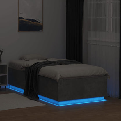 Giroletto Luci LED Grigio Cemento 75x190cm in Legno Multistrato
