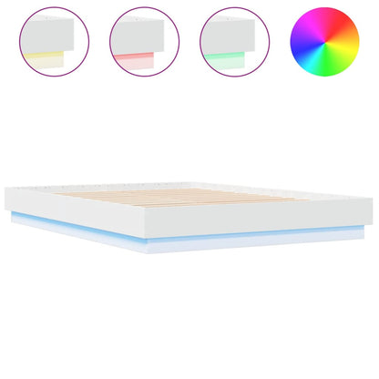Giroletto con LED senza Materasso Bianco 120x200 cm