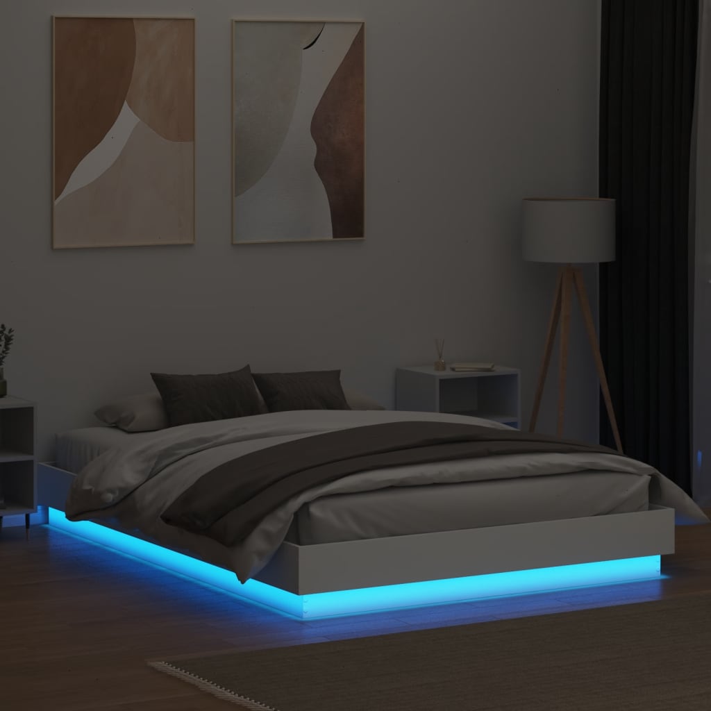 Giroletto con LED senza Materasso Bianco 120x200 cm