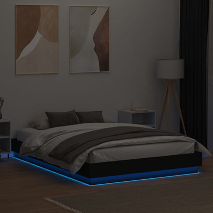Giroletto con Luci LED Nero 120x200 cm