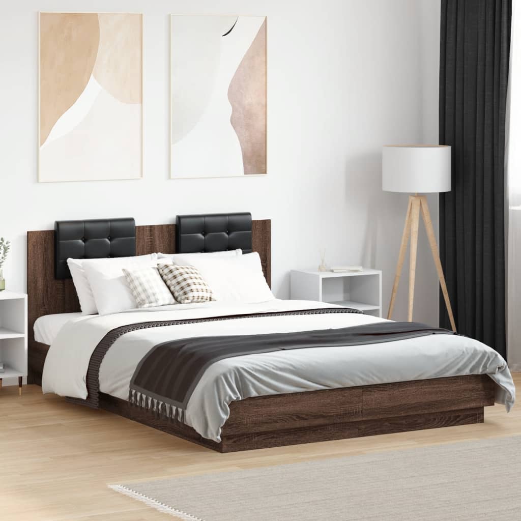 Giroletto Testiera Rovere Marrone 150x200 cm Legno Multistrato