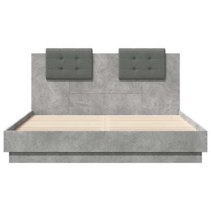 Giroletto Testiera Grigio Cemento 120x200 cm Legno Multistrato