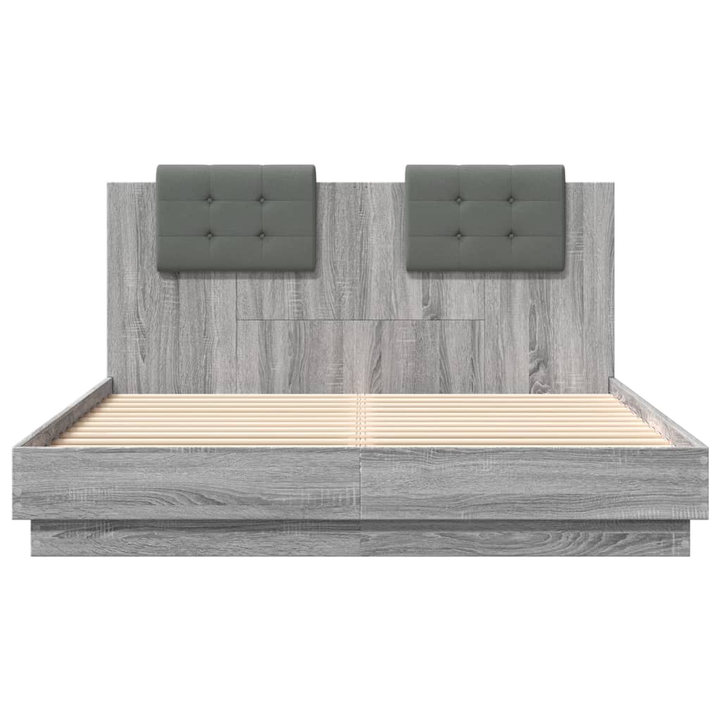 Giroletto Testiera Grigio Sonoma 120x200 cm Legno Multistrato