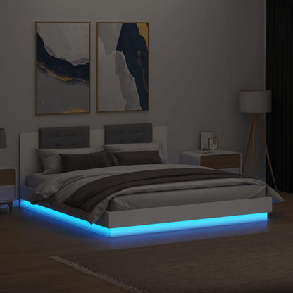 Giroletto con LED senza Materasso Bianco 180x200 cm