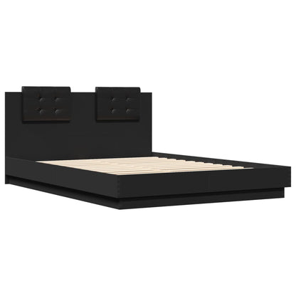 Giroletto con LED senza Materasso Nero 150x200 cm