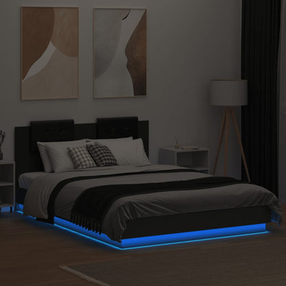Giroletto con LED senza Materasso Nero 150x200 cm
