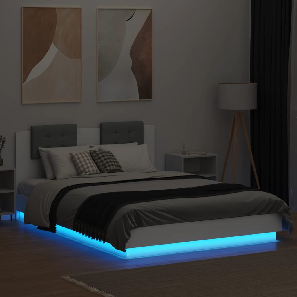 Giroletto con LED senza Materasso Bianco 120x200 cm