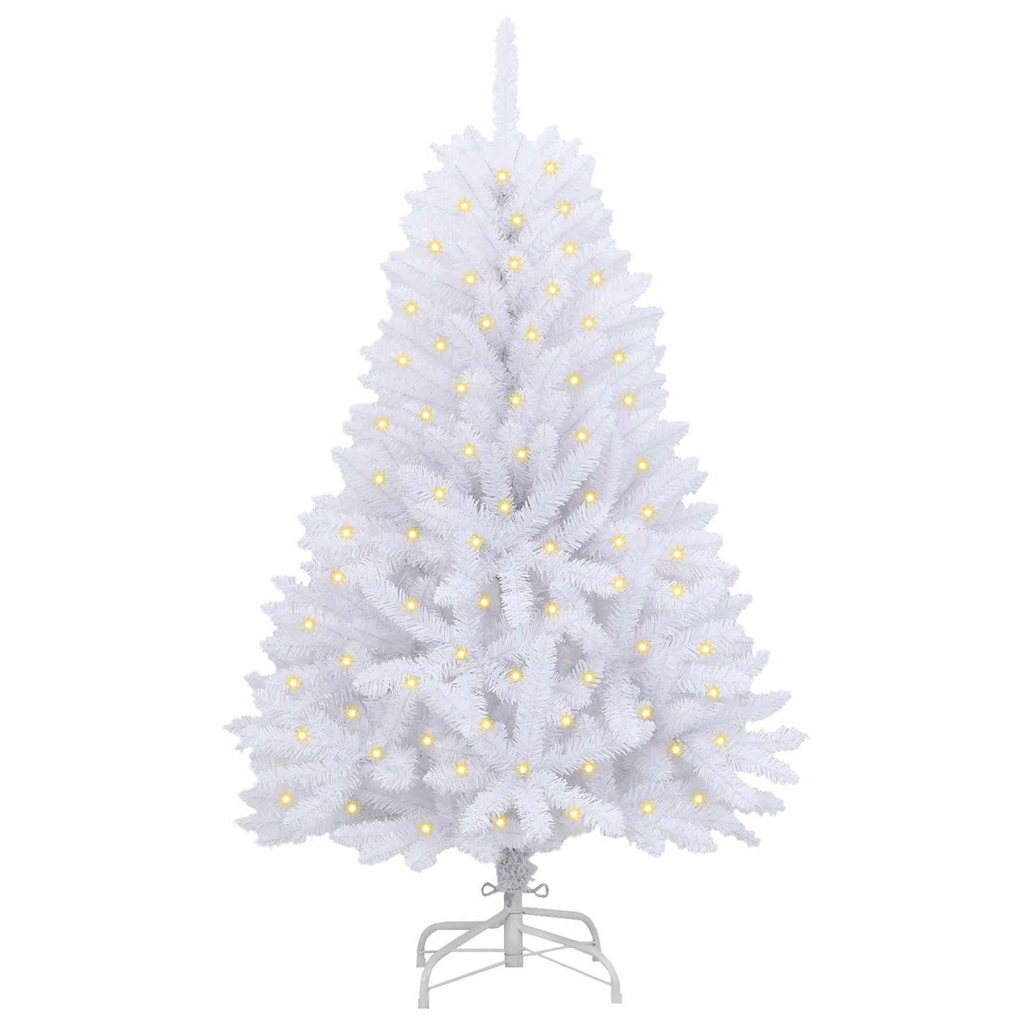 Albero di Natale artificiale Bianco 150 cm PVC e Metallo