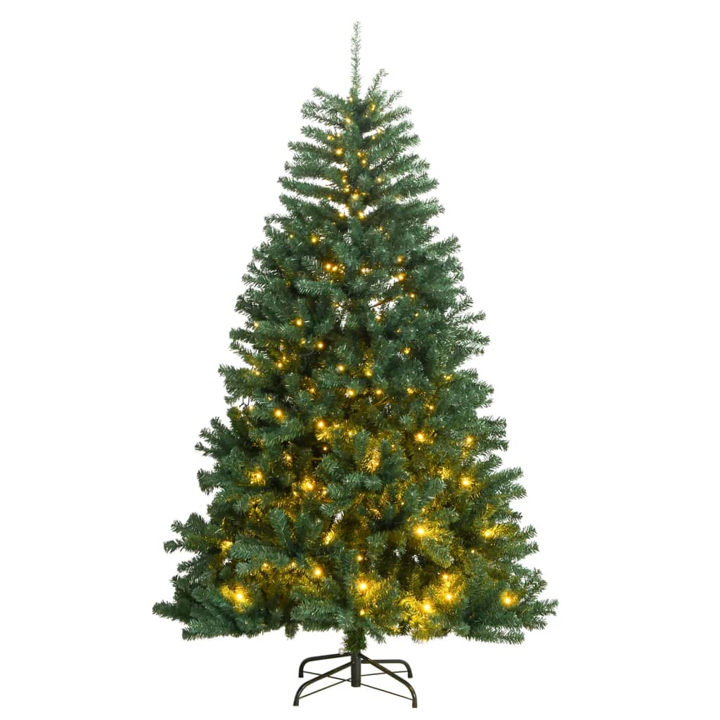 Albero di Natale Artificiale Incernierato con 300 LED 180 cm