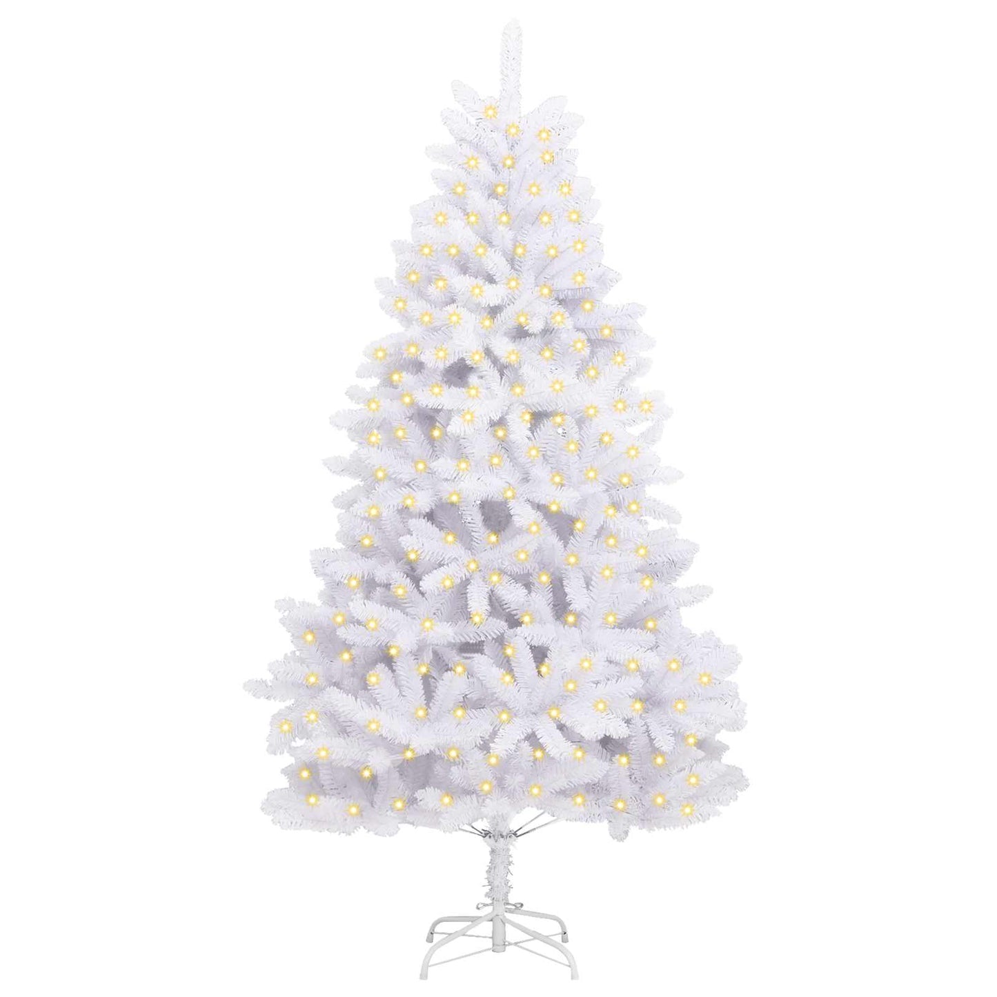 Albero di Natale artificiale Bianco 210 cm PVC e Metallo