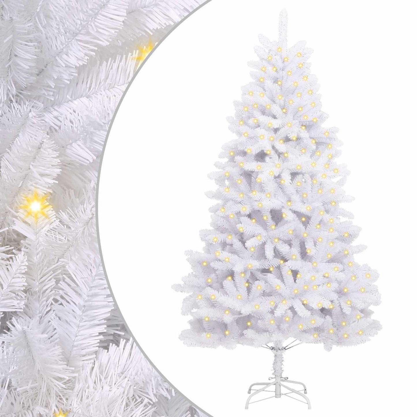 Albero di Natale artificiale Bianco 270 cm PVC e Metallo